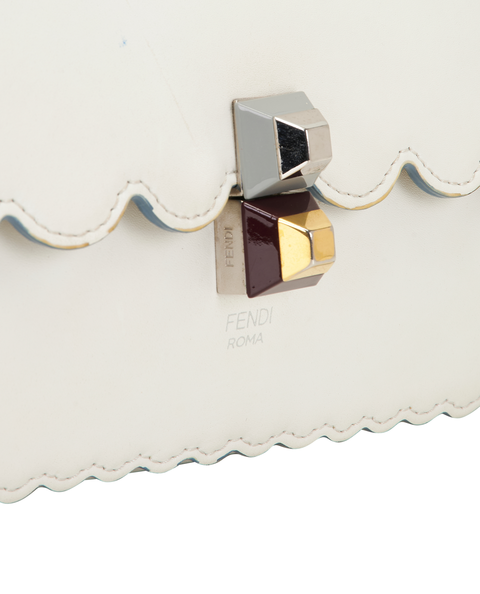 Medium Scalloped Kan I, &pound;595, Handbags, White, Leather, Other view